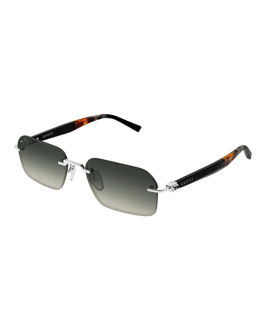 Gucci Black Gg2259S 003 Sunglasses Metal Squared Nuanced for men