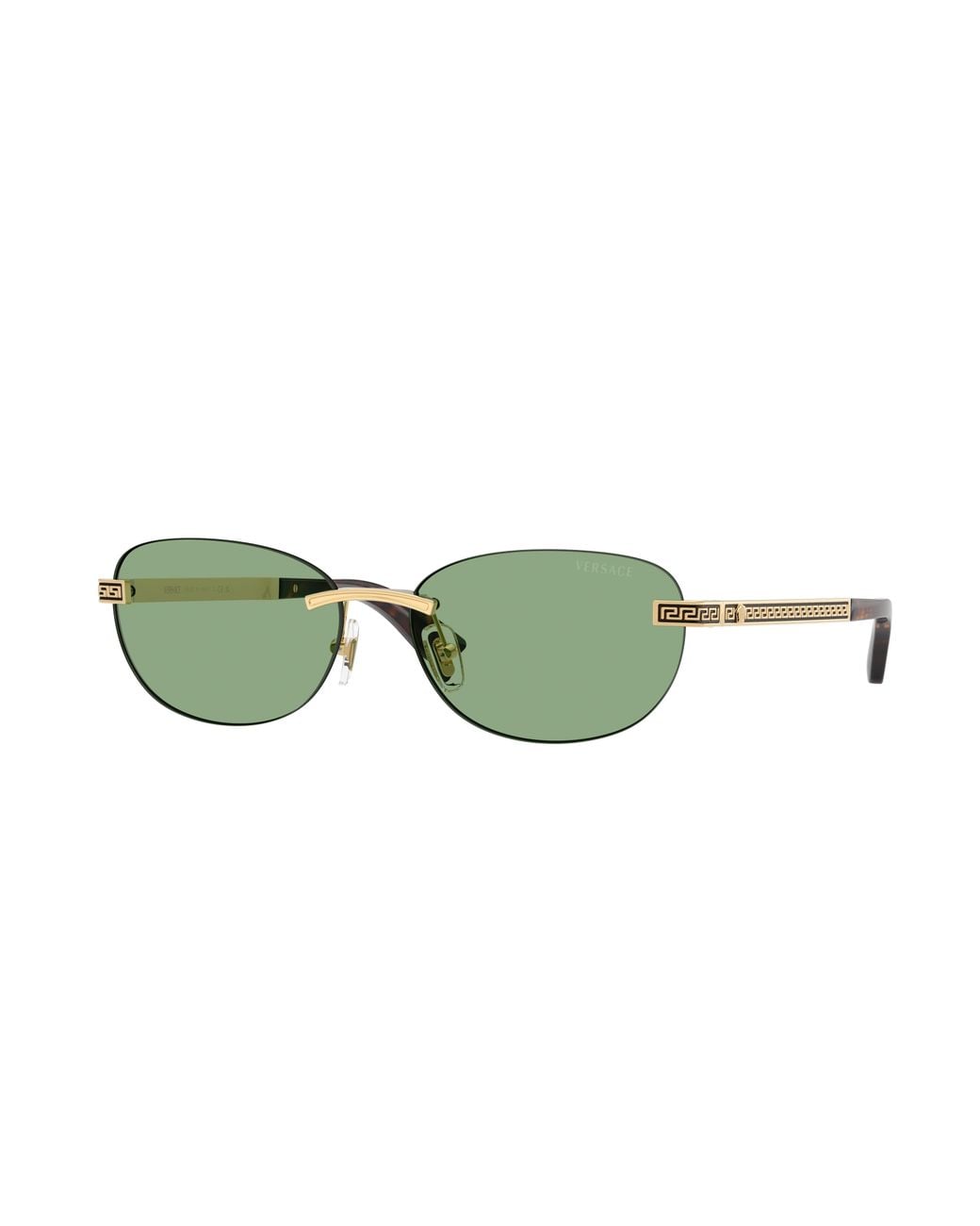 Versace Green Ve2307 152382 Sunglasses Metal Round Normal