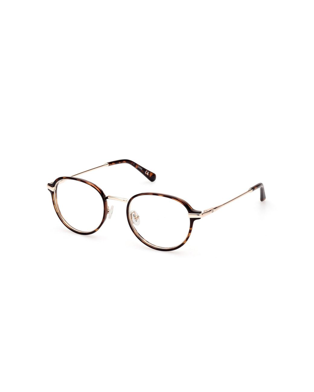 Guess Black Gu50079 52 Optical Frames Injected Round Normal for men