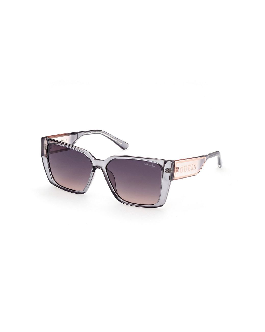 Guess Black Gu7818 20B Sunglasses Injected Smoke Squared Normal Shaded