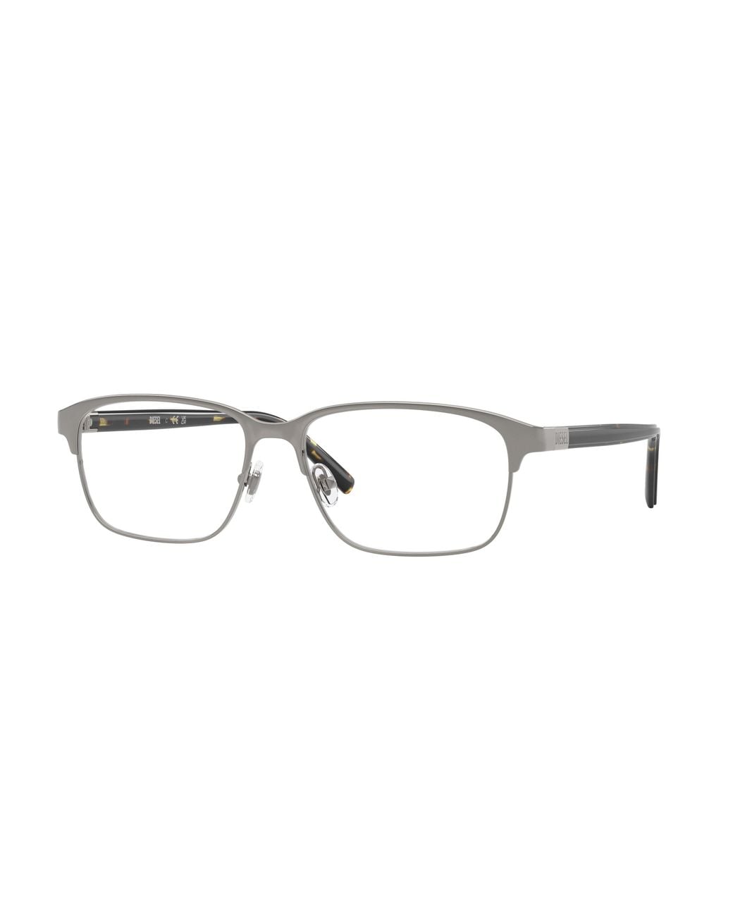 DIESEL Black Dl5014 1044 Optical Frames Metal Transparent Squared Normal