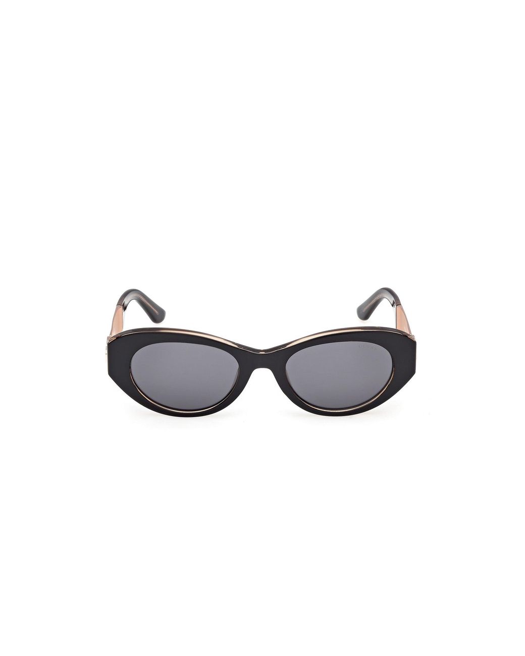 Guess Black Gu00261-H 01A Sunglasses Injected Smoke Round Normal