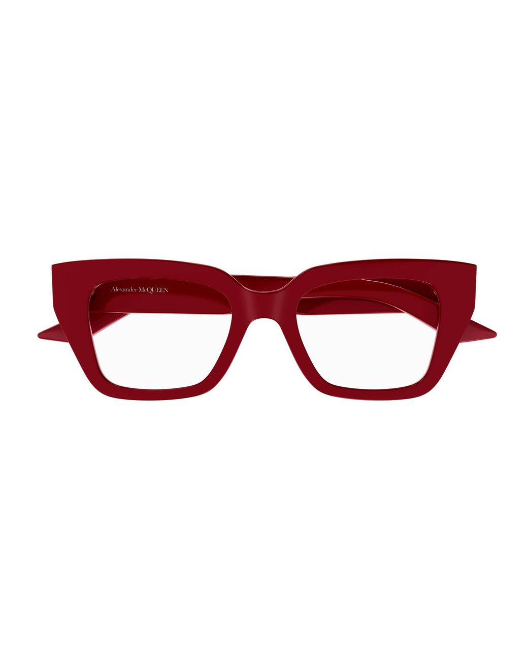 McQueen Red Am0453O 003 Optical Frames Acetate Transparent Cat Eye