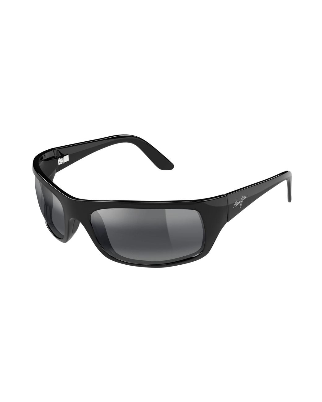 Maui Jim Black Mj0202S 001 Occhiali Da Sole Iniettato Grigio Squadrata