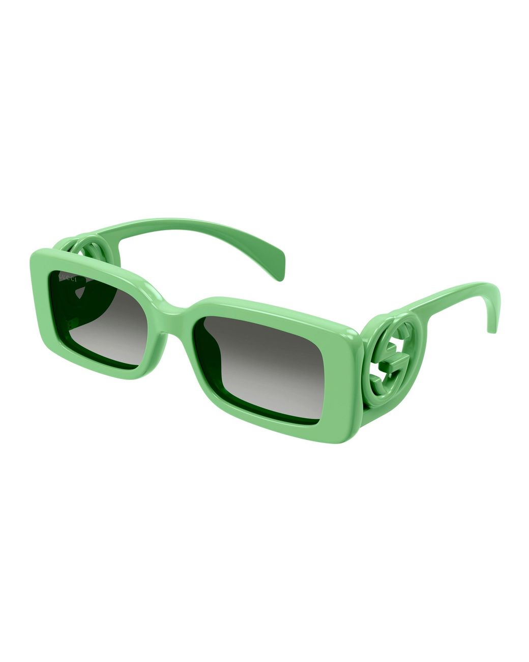 Gucci Green Gg1325S 004 Sunglasses Plastic Squared Shaded