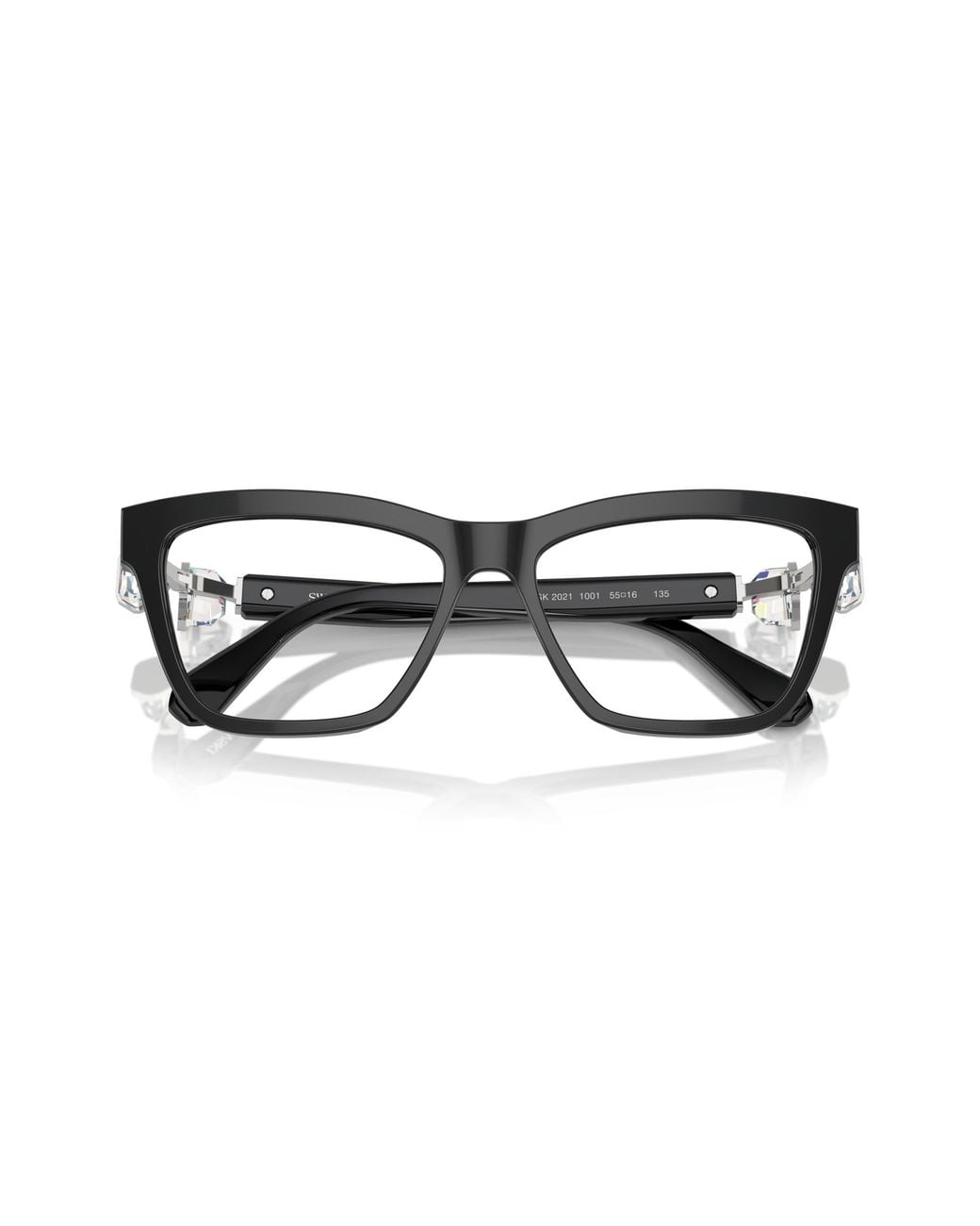 Swarovski Black Sk2021 1001 Optical Frames Acetate Squared Normal
