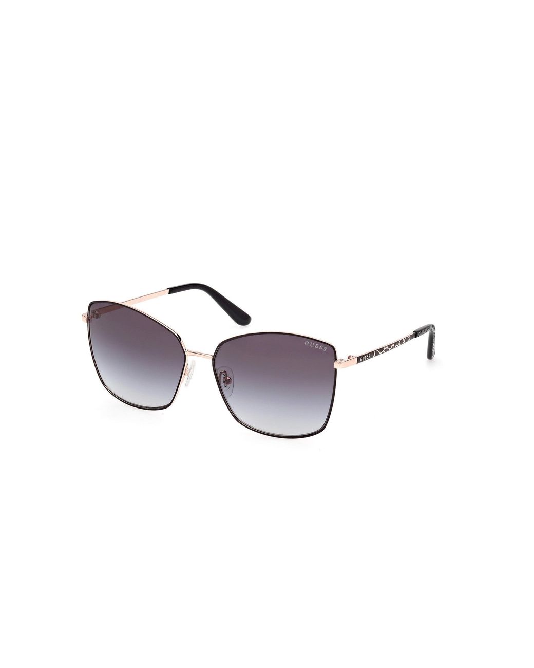Guess Black Gu00149 02B Sunglasses Metal Smoke Squared Normal