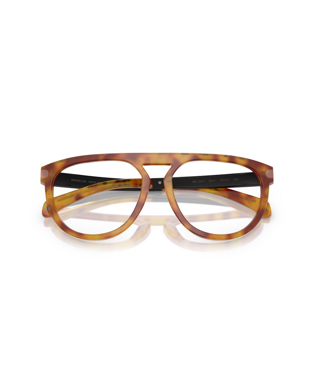 Moncler Black Me2007 3011 Optical Frames Acetate Transparent Pilot Normal