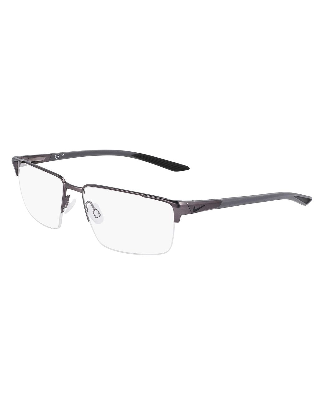 Nike Black 8054 070 Optical Frames Metal Squared Normal Normal for men
