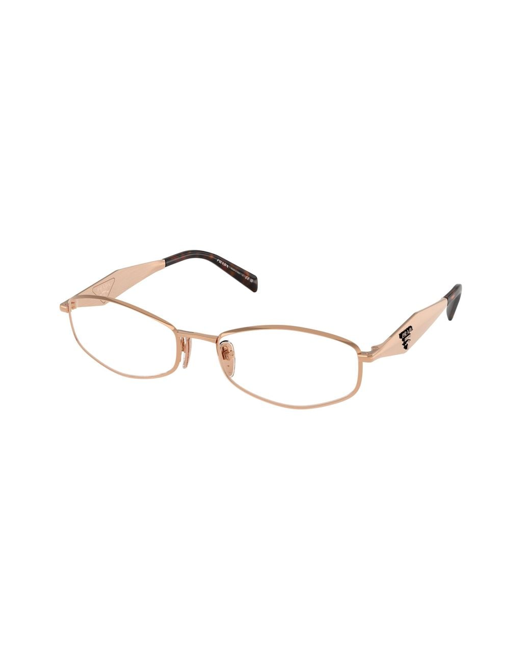 Prada Black Pr D58V Svf1O1 Optical Frames Metal Transparent Round Normal