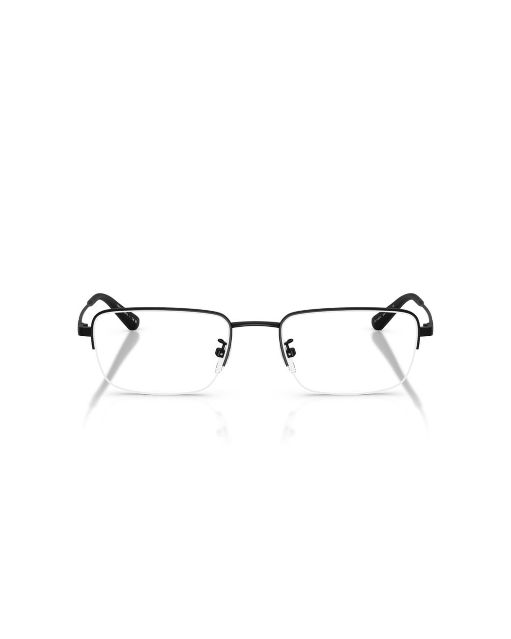 Emporio Armani Black Ea1193Td 3001 Optical Frames Titanium Transparent Squared Normal for men