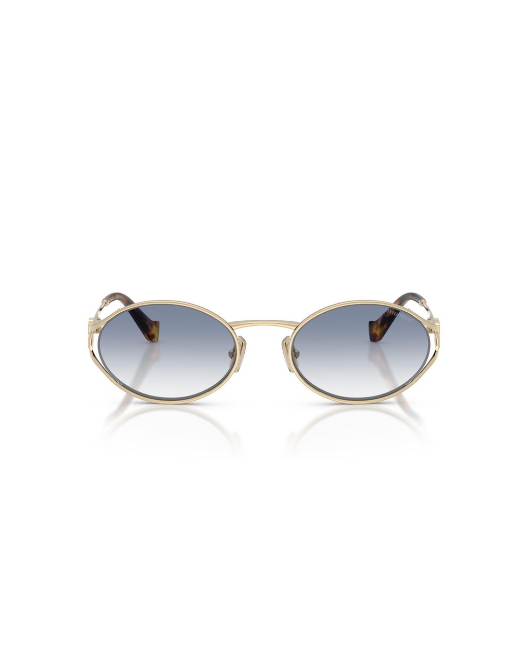 Miu Miu Black Mu 52Ys Zvn80O Sunglasses Metal Round Normal Nuanced