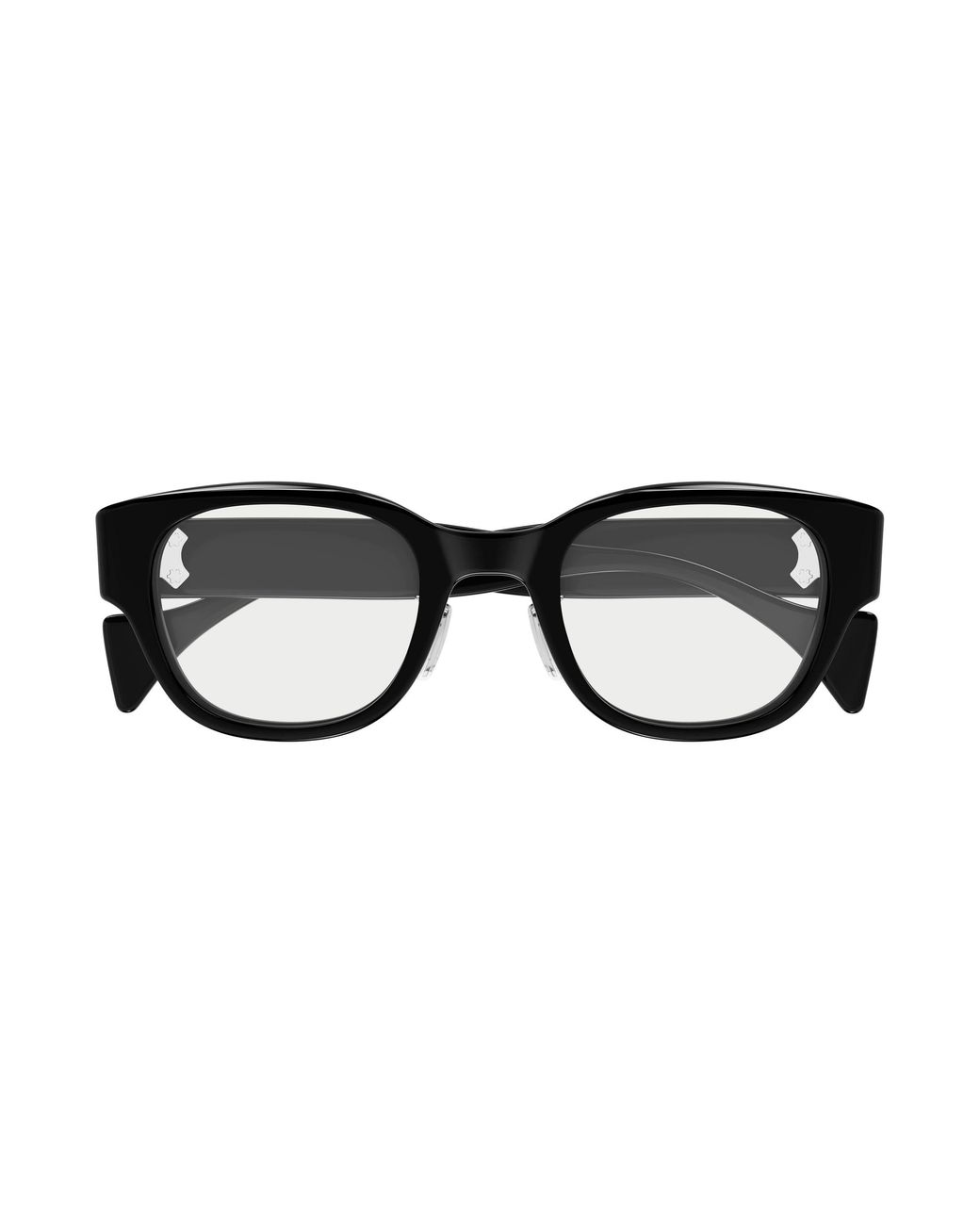 Gucci Black Gg2001Oj 001 Optical Frames Acetate Transparent Round for men