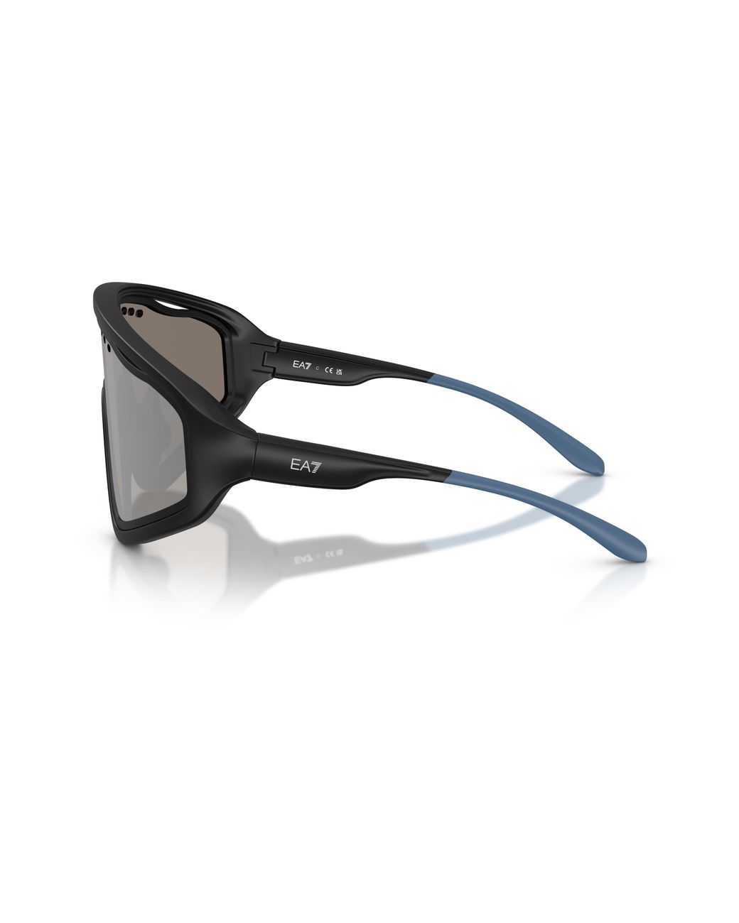 Moncler Black Q74005 62886G Sunglasses Injected Geometric Mirror for men