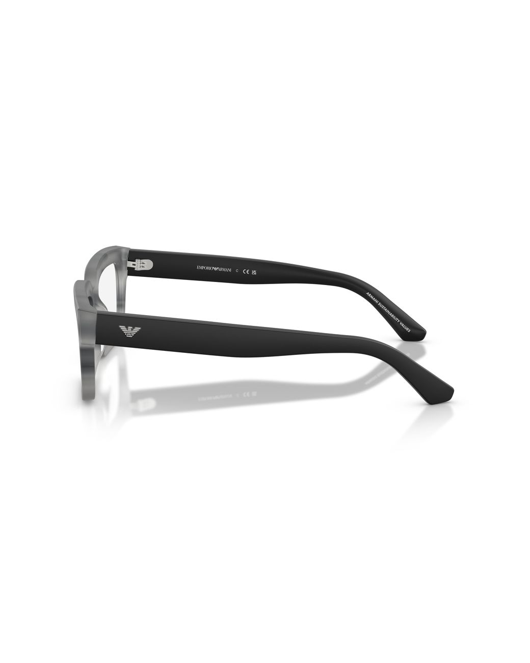 Emporio Armani Black Ea3277U 6367 Optical Frames Acetate Transparent Squared Normal