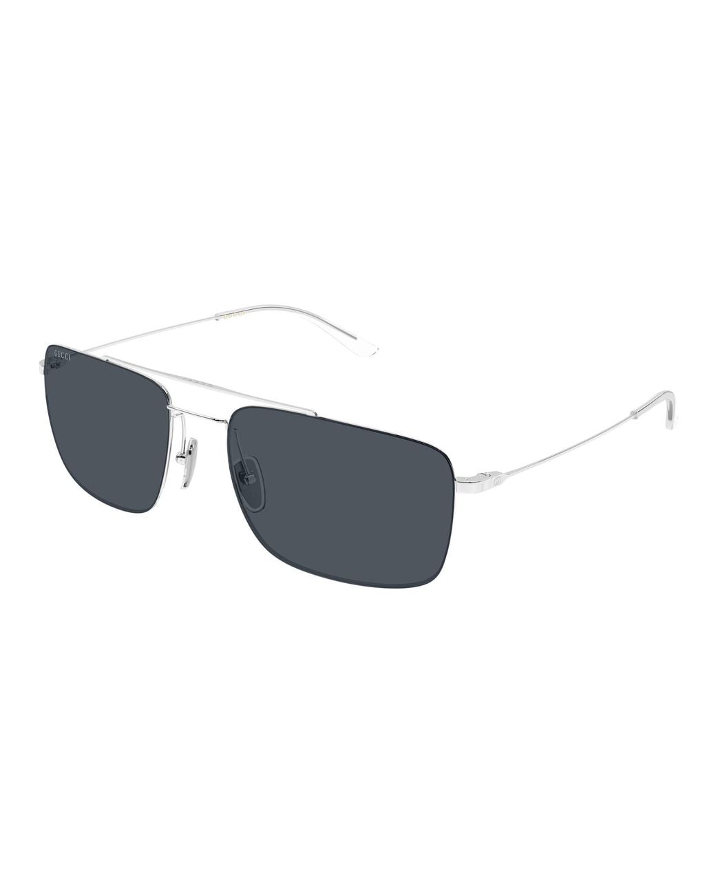 Gucci Black Gg2256Sa 002 Sunglasses Metal Squared for men