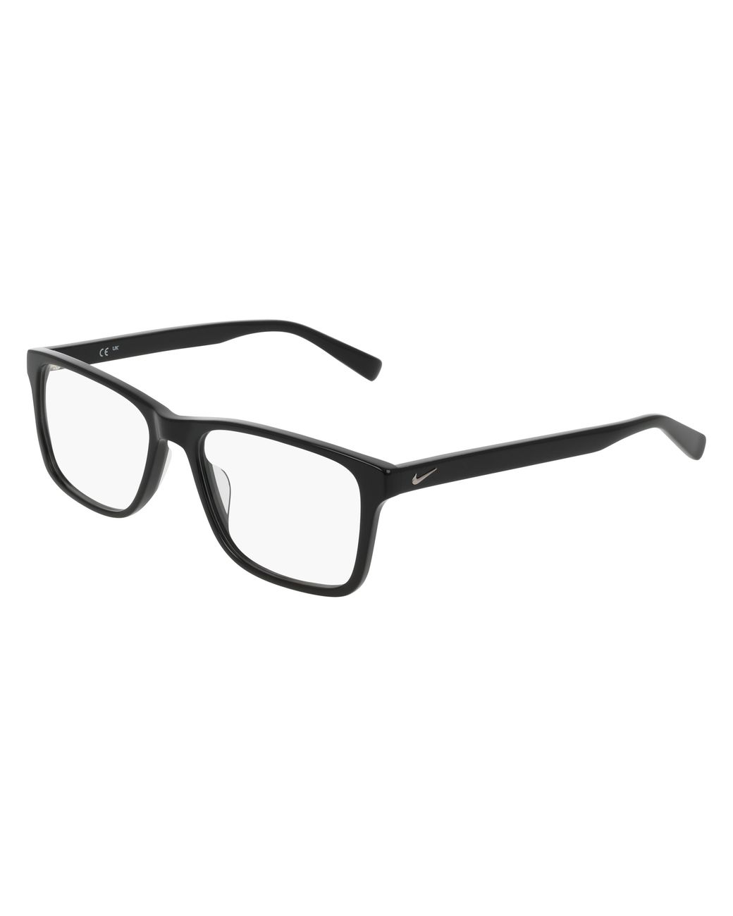 Nike Black 1000Y 034 Optical Frames Acetate Squared Normal