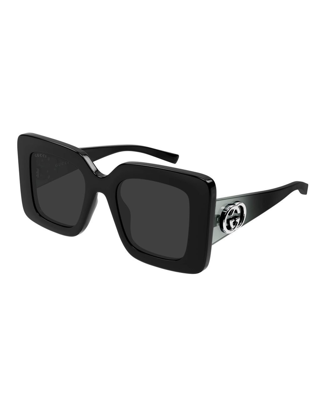 Gucci Black Gg2025S 001 Sunglasses Injected Squared
