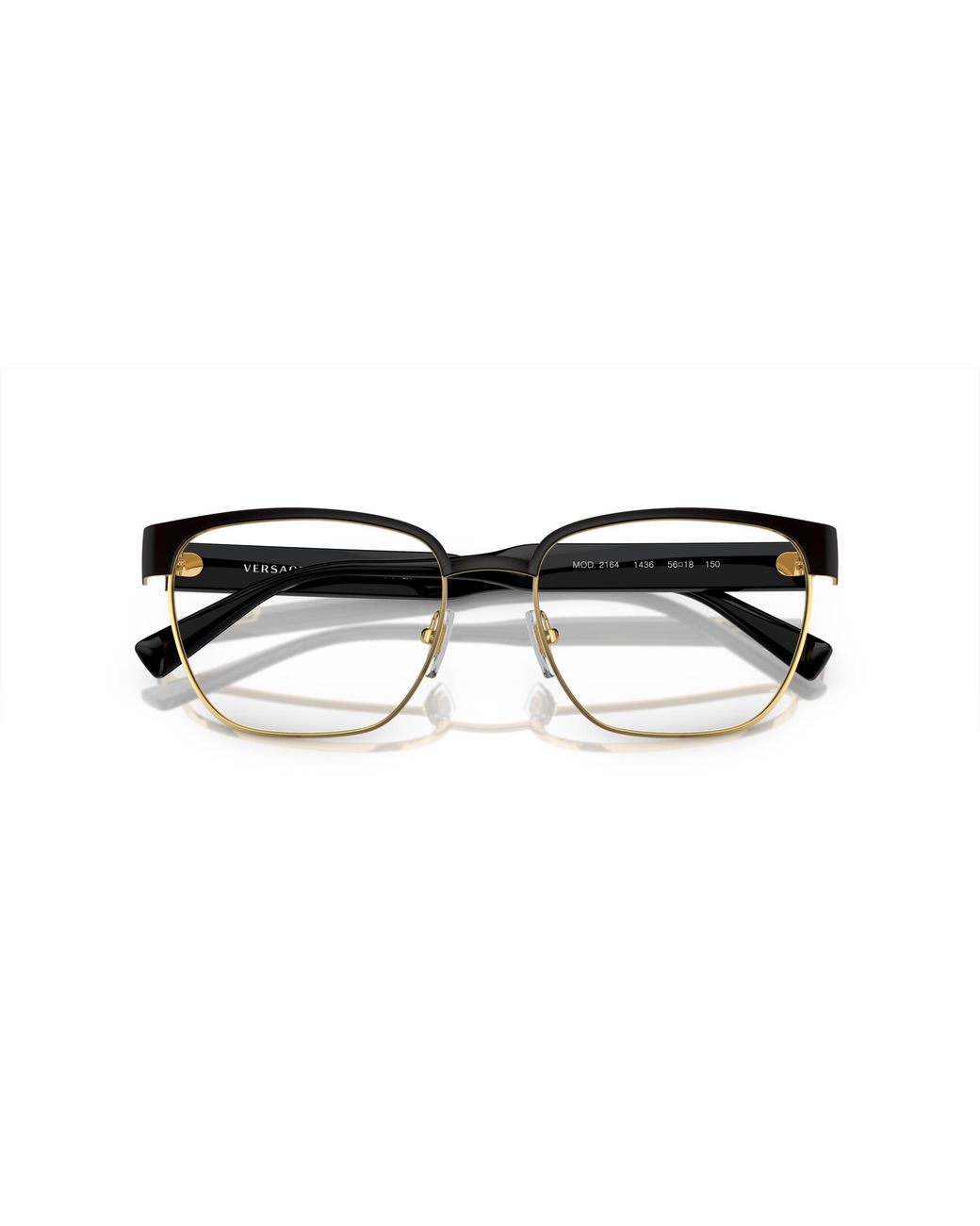 Versace Black Ve1264 1436 Optical Frames Metal Pillow Normal for men