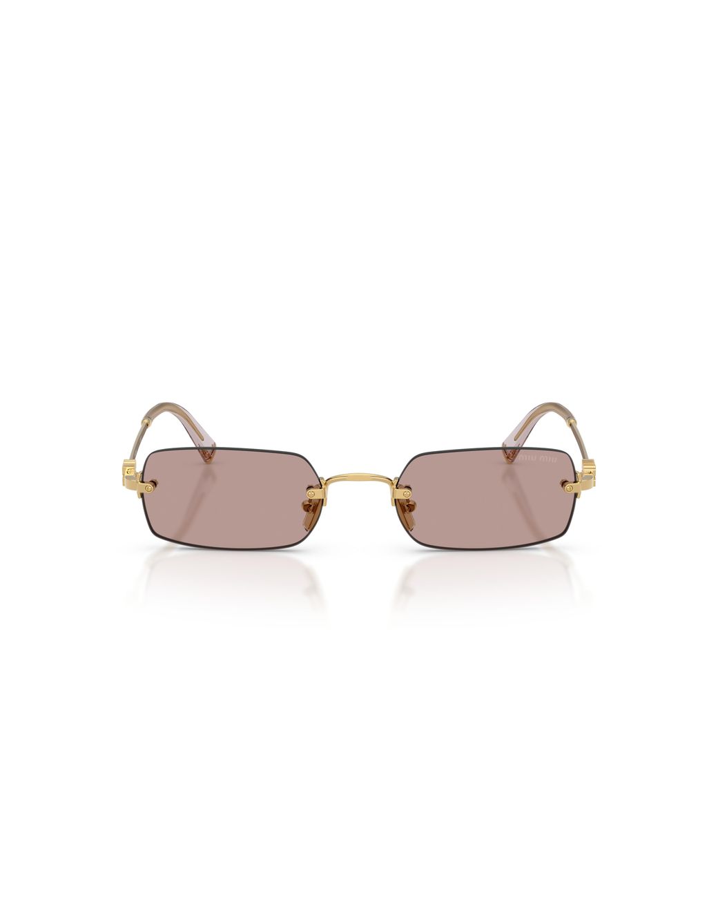 Miu Miu Black Mu B50S 5Ak20I Sunglasses Metal Squared Normal