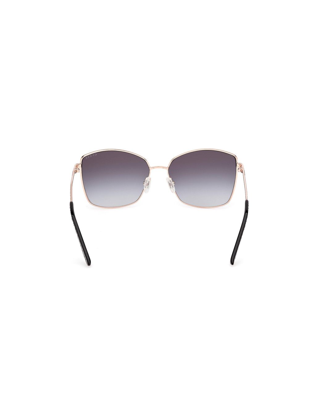 Guess Black Gu00149 02B Sunglasses Metal Smoke Squared Normal