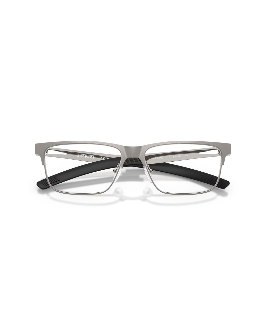 FERRARI SCUDERIA Black Fz7018 110 Optical Frames Metal Transparent Squared Normal for men
