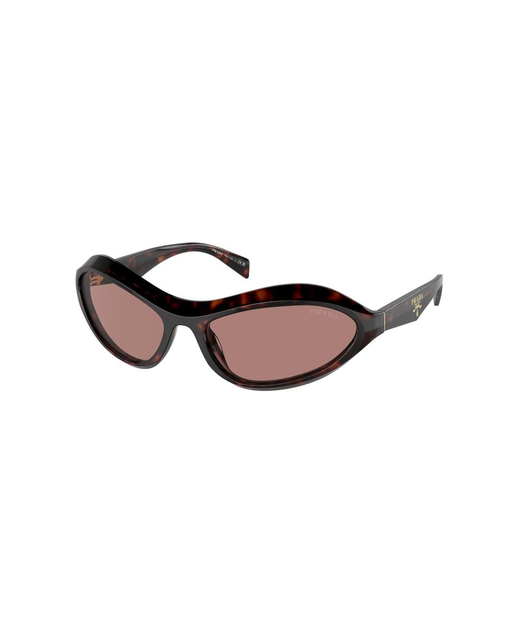 Prada Black Pr A20S 17N10D Sunglasses Acetate Geometric Normal