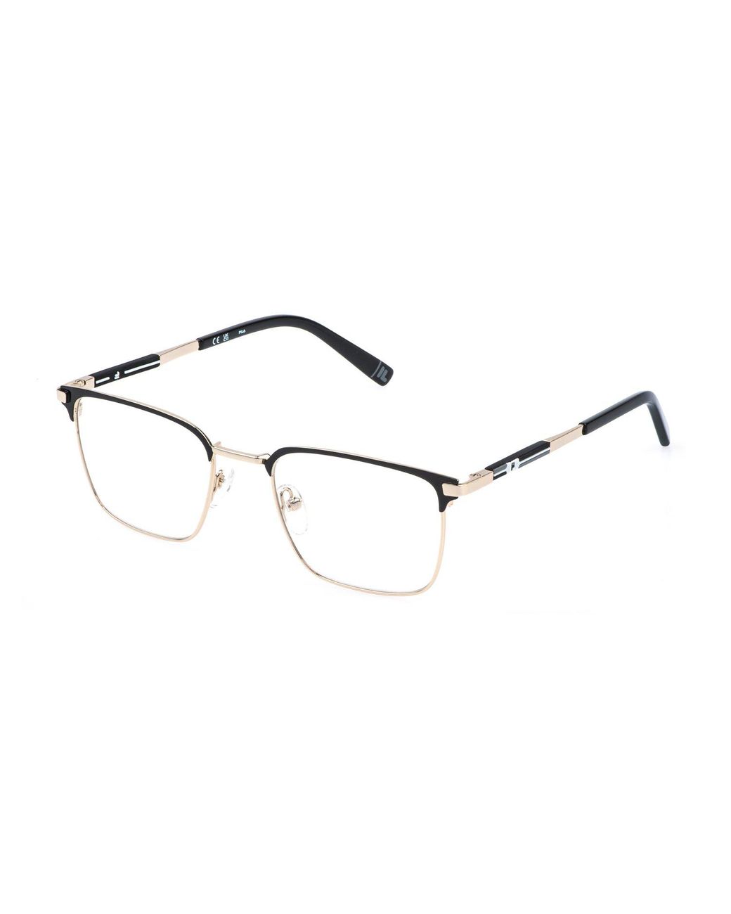 Fila Black Vfia15 301 Optical Frames Metal Squared for men