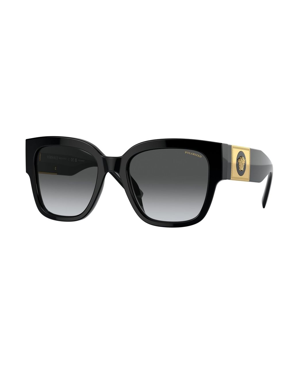 Versace Black Ve4437U Gb1/T3 Sunglasses Acetate Pillow Polarized Shaded