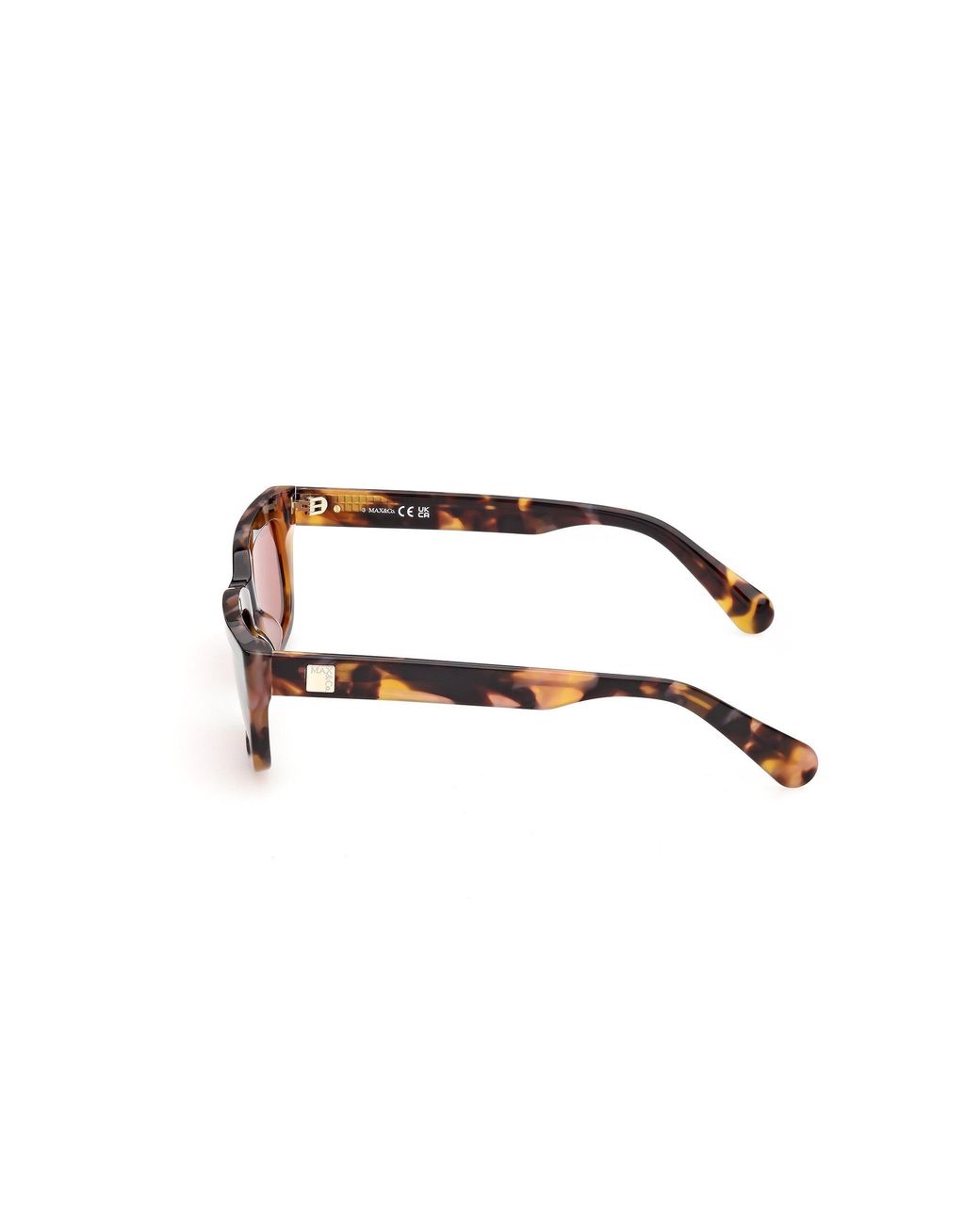 MAX&Co. Black Mo0175 52S Sunglasses Acetate Bordeaux Squared Normal