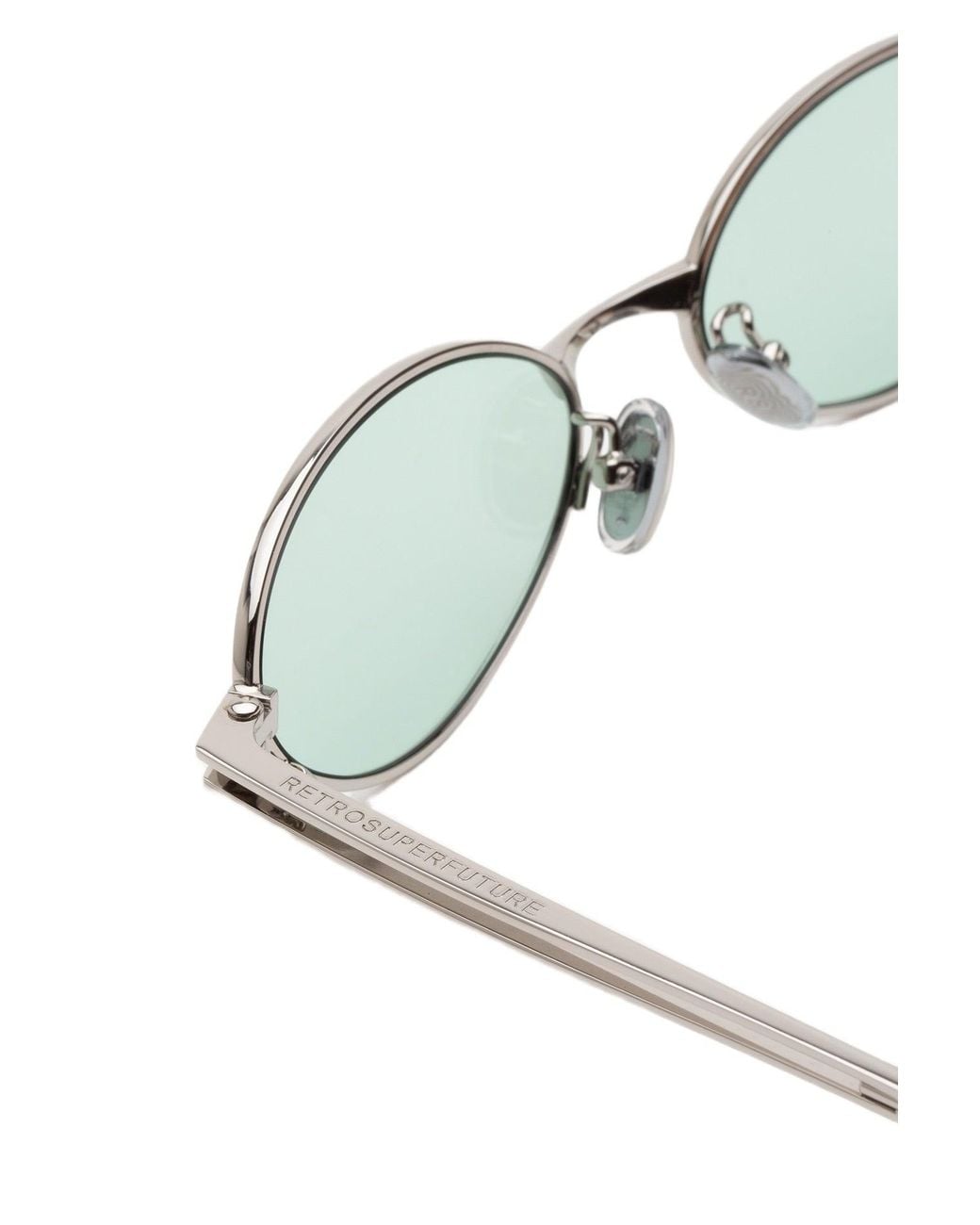 Retrosuperfuture Black Hf9 Luno Piscina Sunglasses Metal Geometric Normal