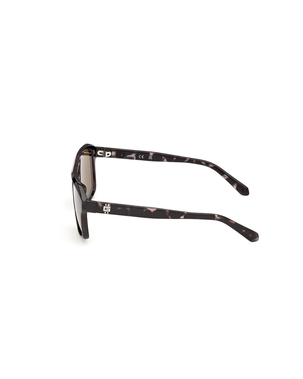 Guess Black Gu00364 20E Sunglasses Injected Pilot Normal for men