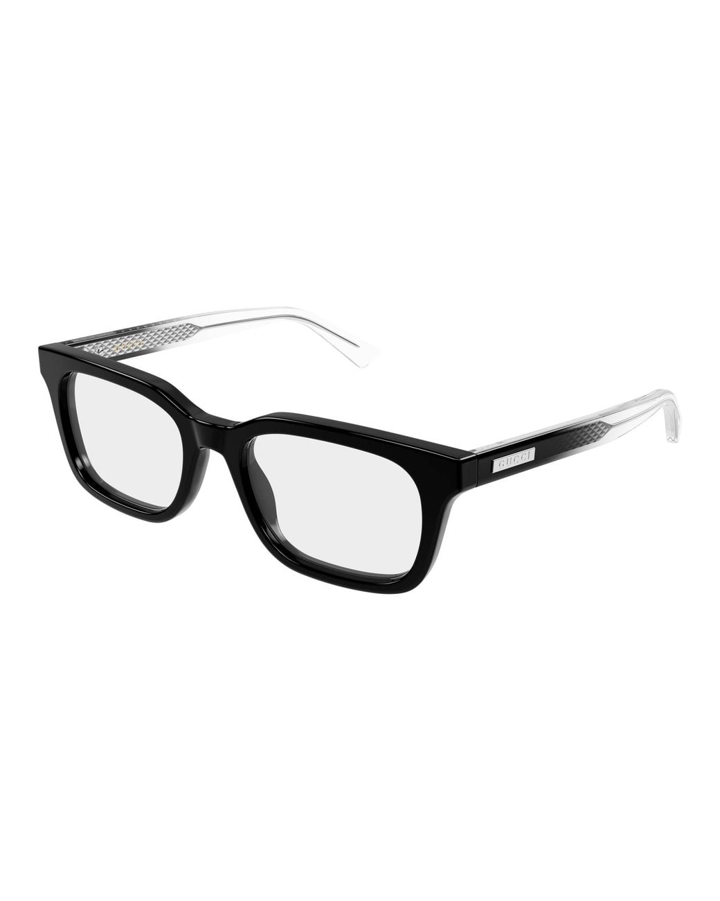 Gucci Black Gg2249O 003 Optical Frames Acetate Transparent Squared for men