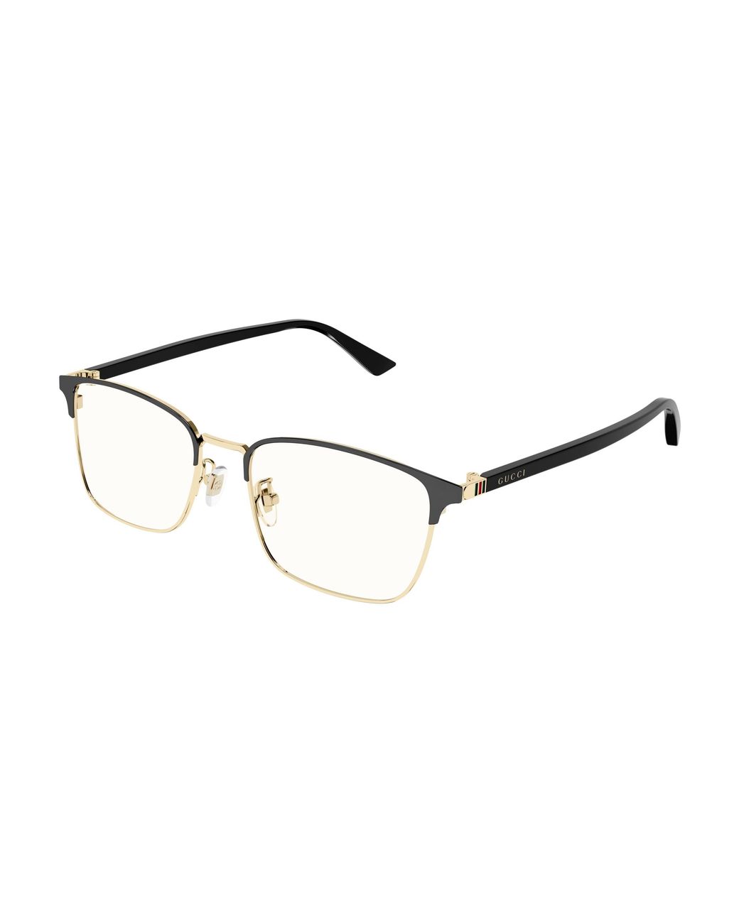 Gucci Black Gg1124Oa 001 Optical Frames Metal Squared for men
