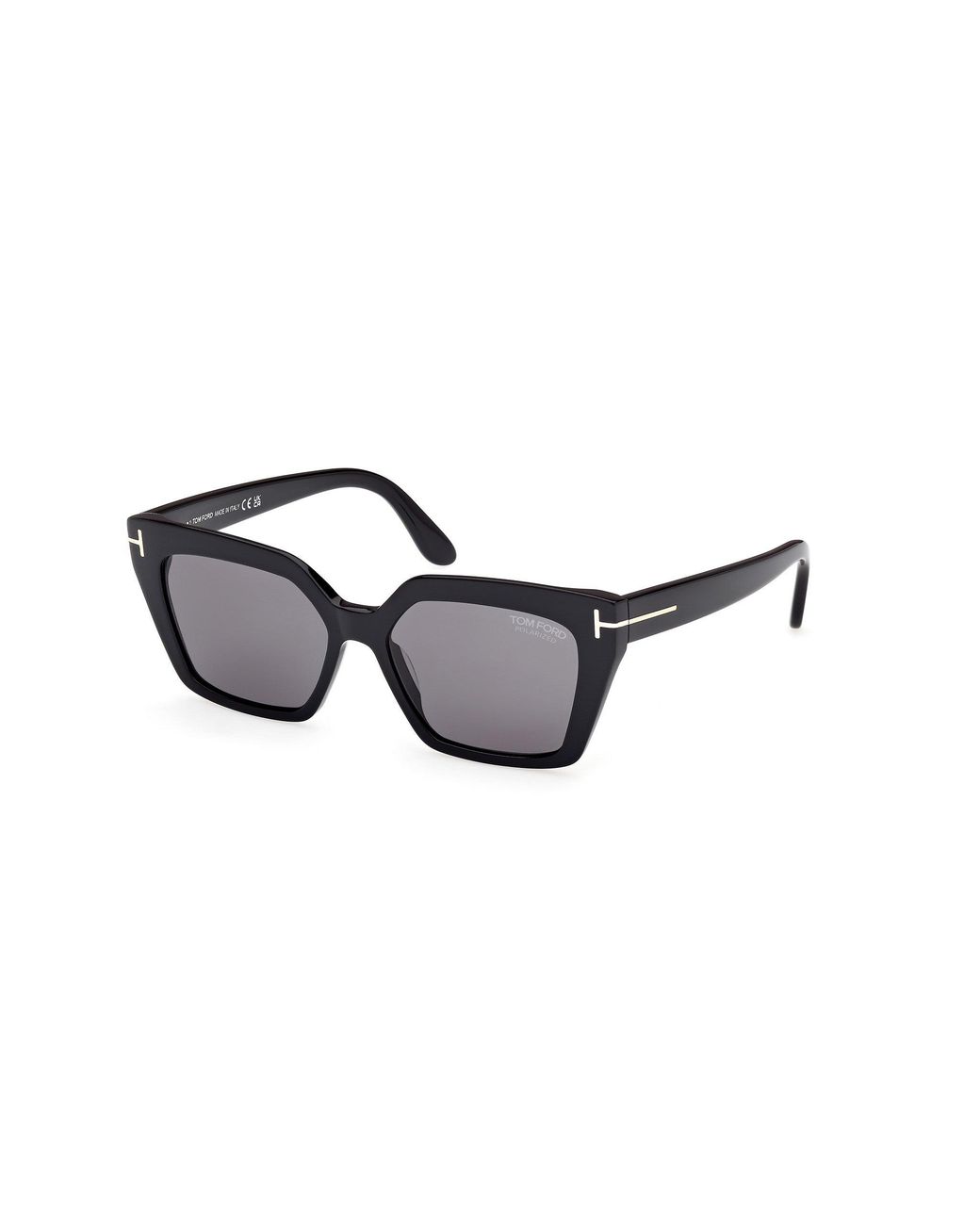 Tom Ford Black Ft1030 Winona 01D Sunglasses Acetate Smoke Cat Eye Polarized