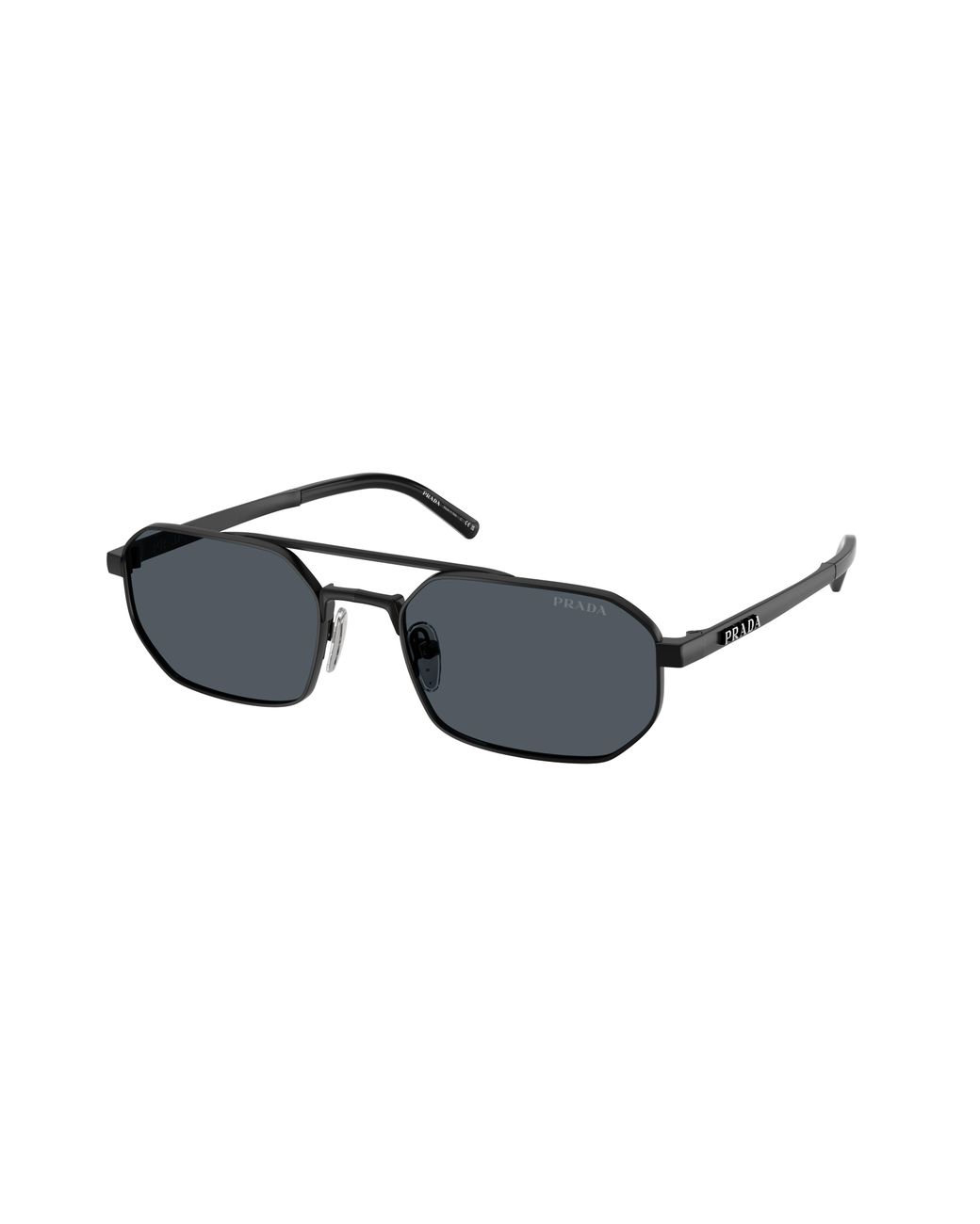 Prada Black Pr D53S 7Ab70B Sunglasses Metal Geometric Normal for men