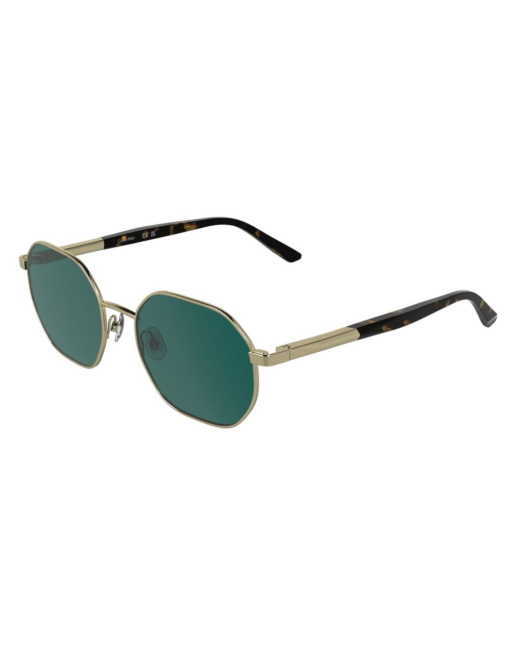 Calvin Klein Black Ck25110S 717 Sunglasses Metal Petrolium Squared Normal