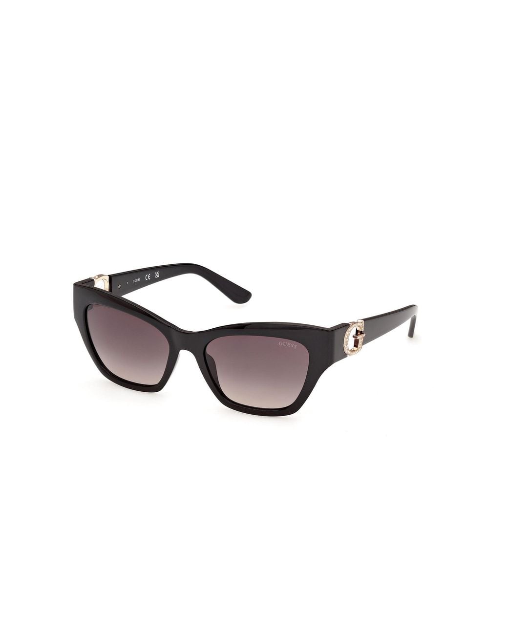 Guess Black Gu00360 01B Sunglasses Injected Smoke Squared Normal