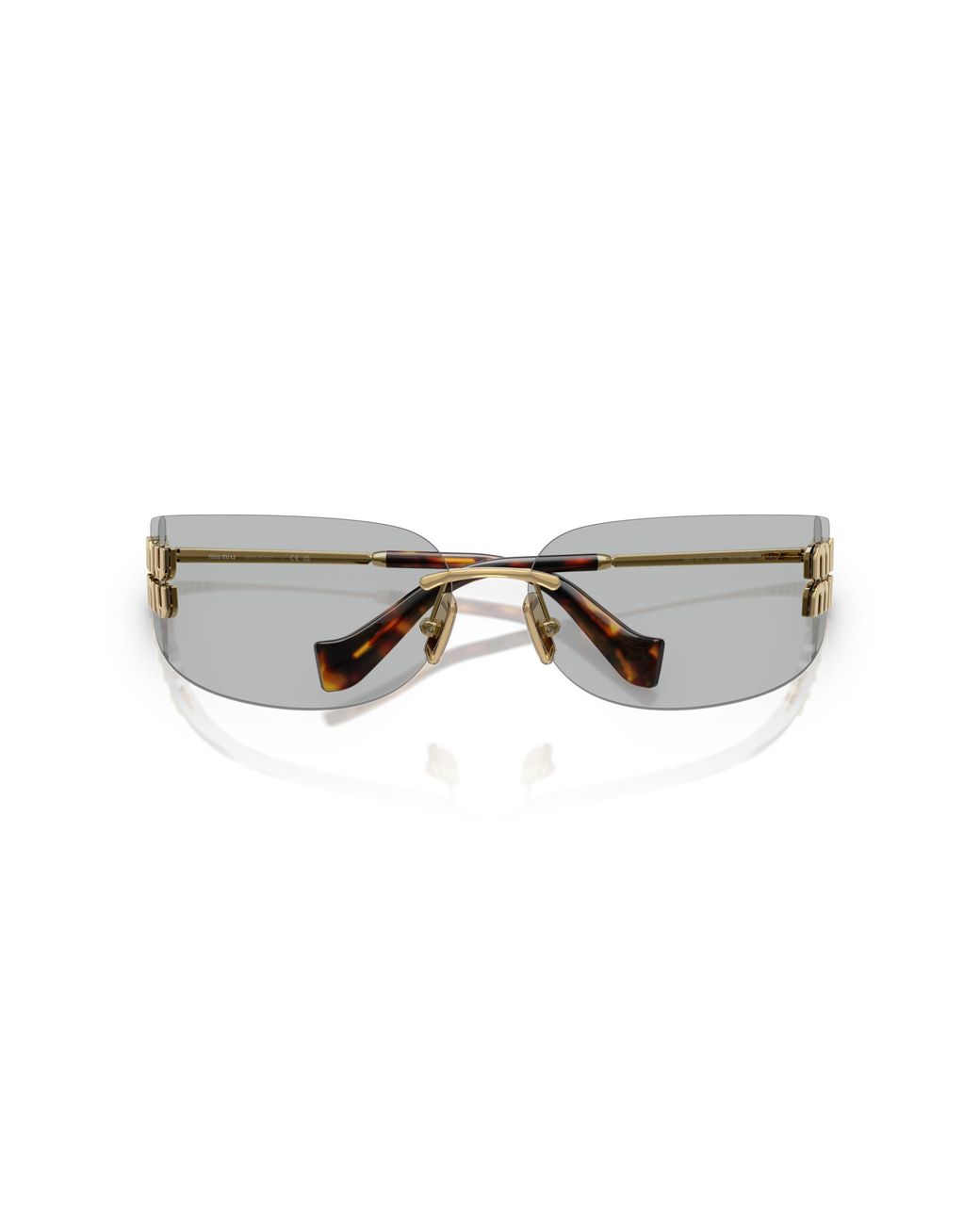 Miu Miu Black Mu A51S 5Ak50K Sunglasses Metal Squared Normal