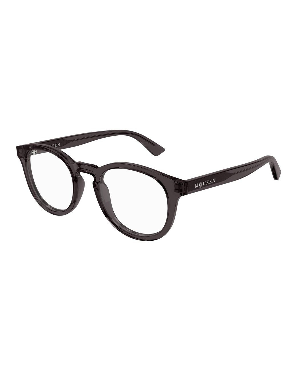 McQueen Black Am0514O 003 Optical Frames Acetate Transparent Round