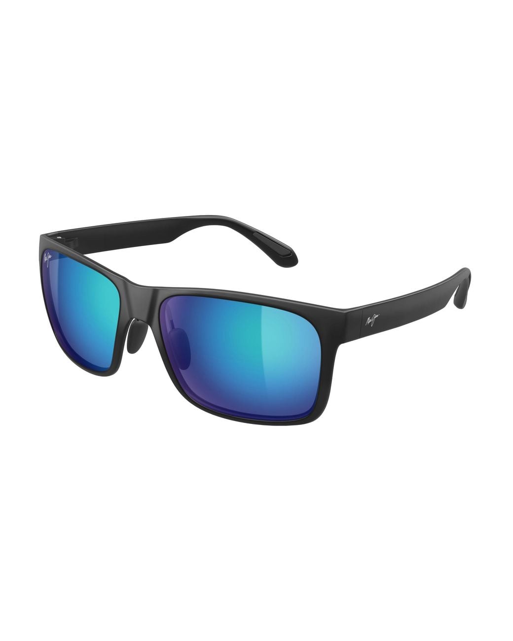 Maui Jim Black Mj0432Sa 002 Occhiali Da Sole Iniettato Blu Squadrata