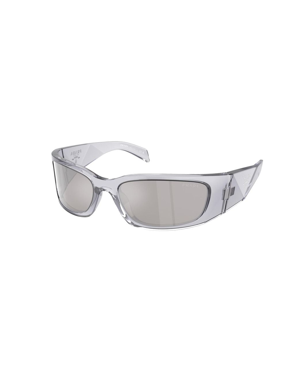 Prada Black Pr A19S 12R2B0 Sunglasses Acetate Butterfly Mirrored Mirror for men