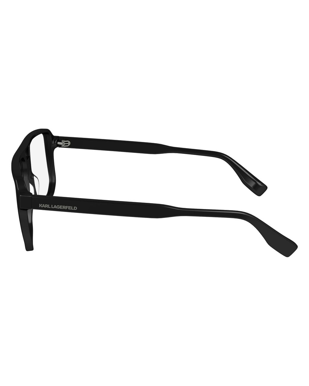 Karl Lagerfeld Black Kl6156 001 Optical Frames Acetate Pilot Normal Normal for men
