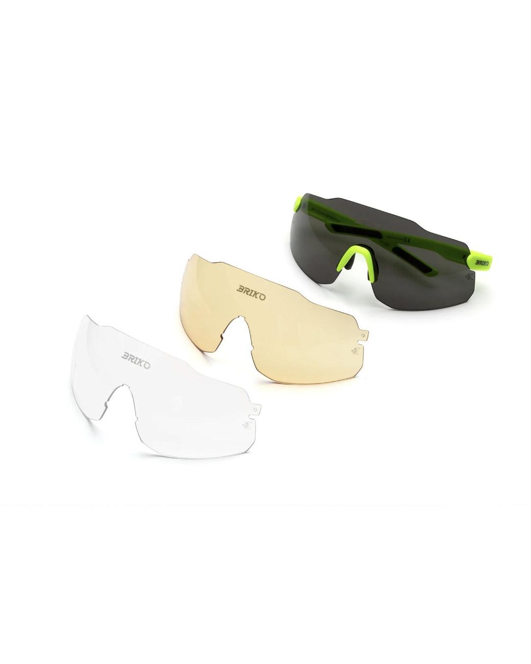 Briko Yellow Rpf Starlight Lime Electric A28 Sunglasses Acetate Geometric Normal