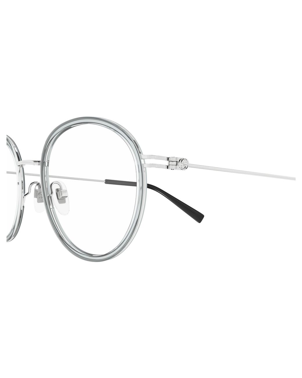 Gucci Black Gg1851O 003 Optical Frames Injected Transparent Round