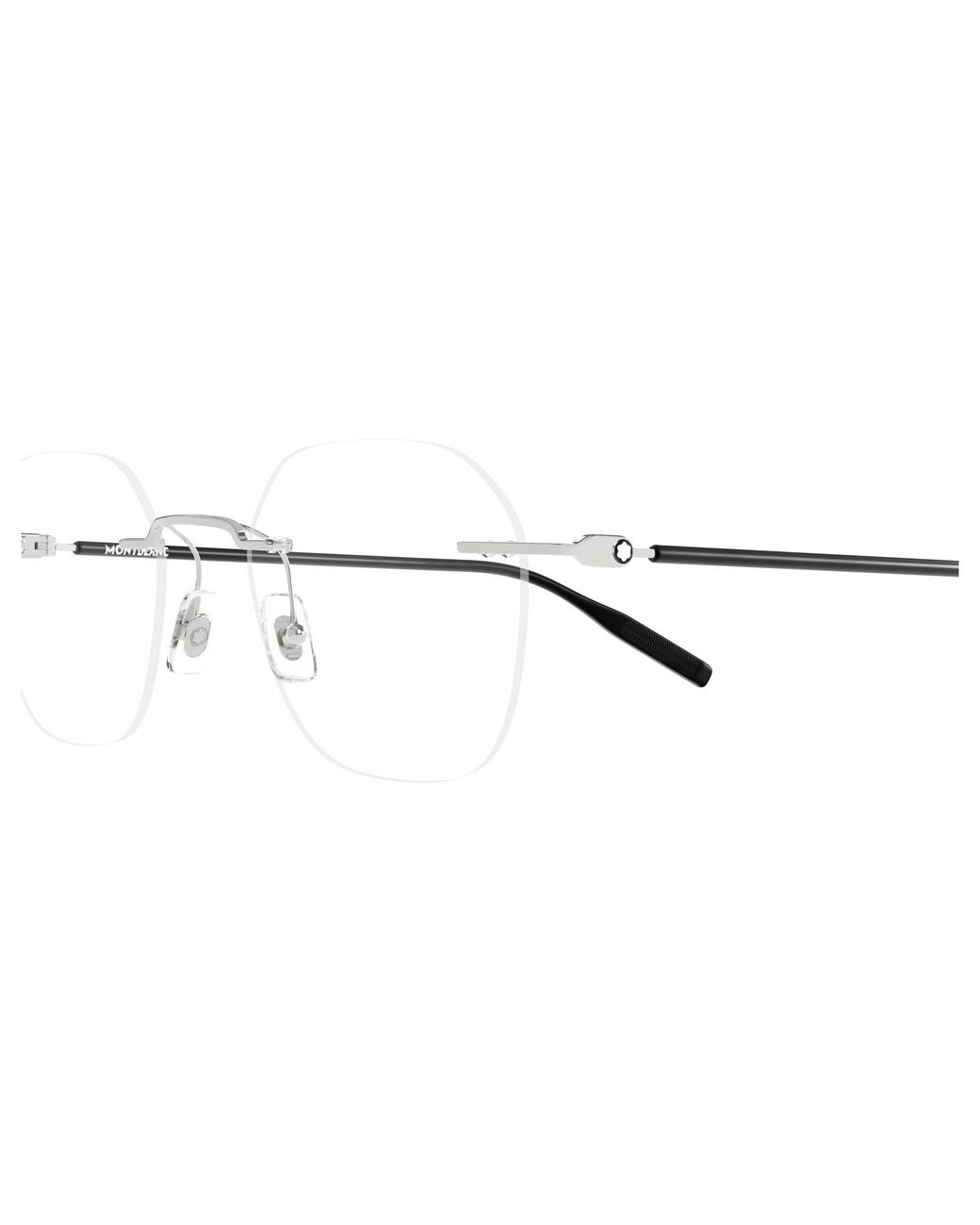 Montblanc Black Mb0471O 003 Optical Frames Metal Transparent Round for men