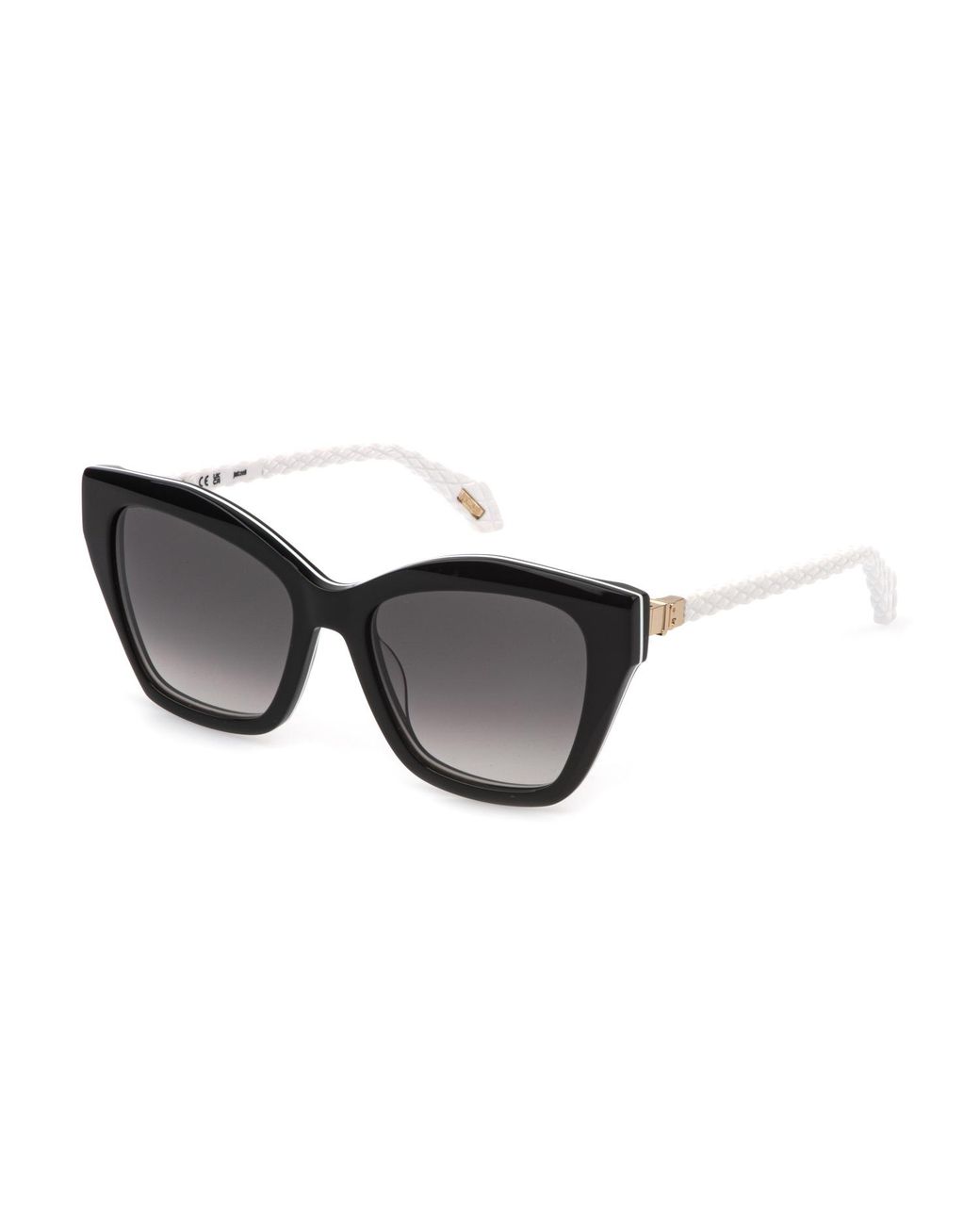 Just Cavalli Black Sjc175 09H9 Sunglasses Acetate Smoke Butterfly Normal Nuanced