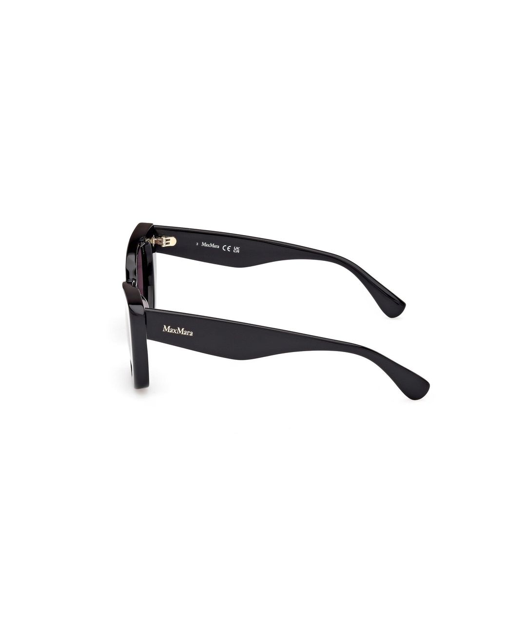 Max Mara Black Mm0099 Glimpse5 01A Sunglasses Acetate Smoke Butterfly Normal