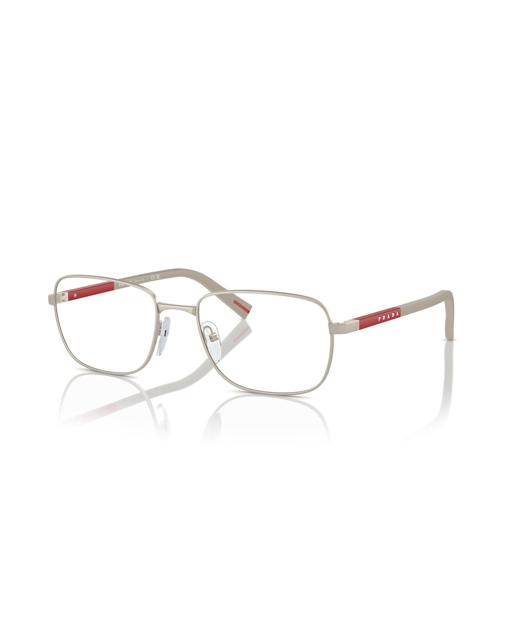 Prada Linea Rossa Black Ps 52Qv 18X1O1 Optical Frames Metal Pillow Normal for men