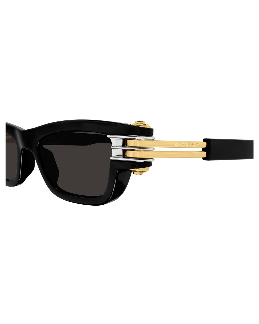 Bottega Veneta Black Bv1308S 001 Sunglasses Injected Squared